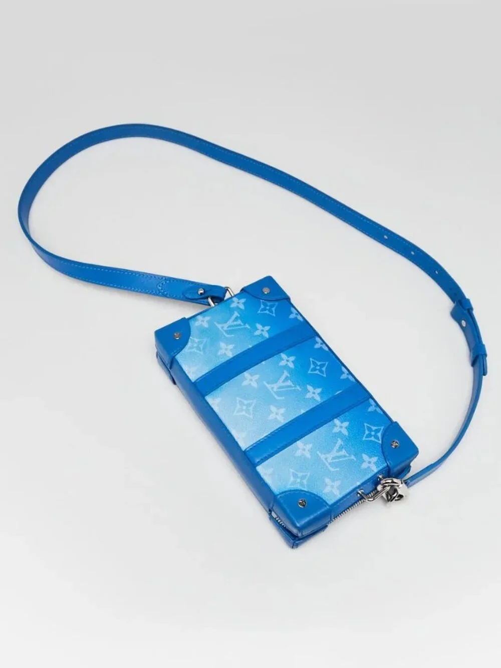 Louis Vuitton Blue Monogram Clouds Canvas Soft Trunk Wallet Bag